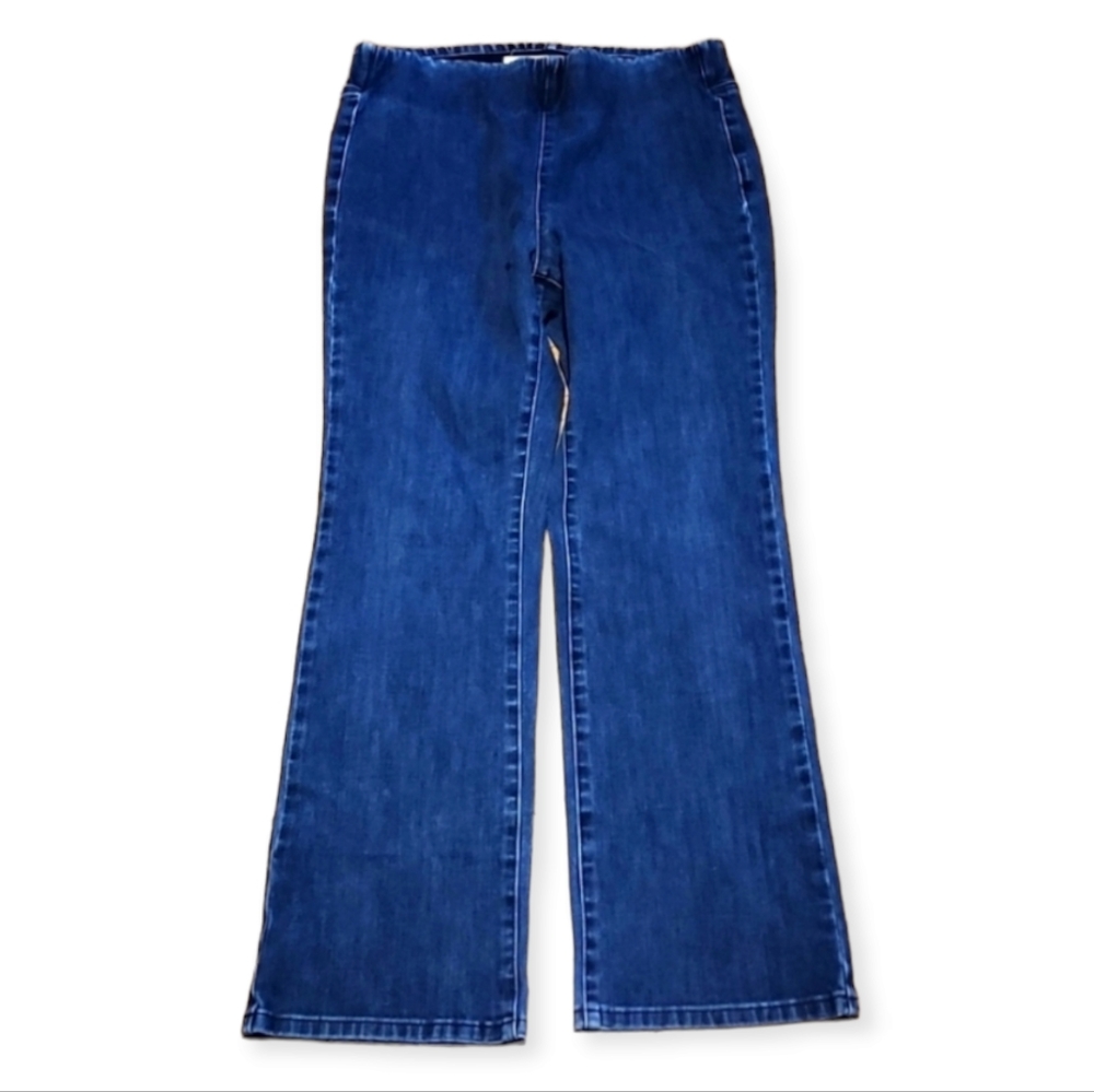 Soft Surroundings elastic waistband straight jeans